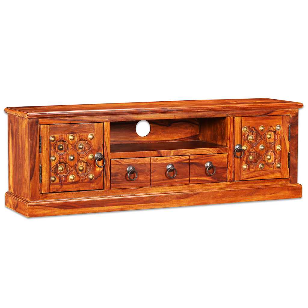 Mueble para TV madera maciza de acacia 120x30x40 cm
