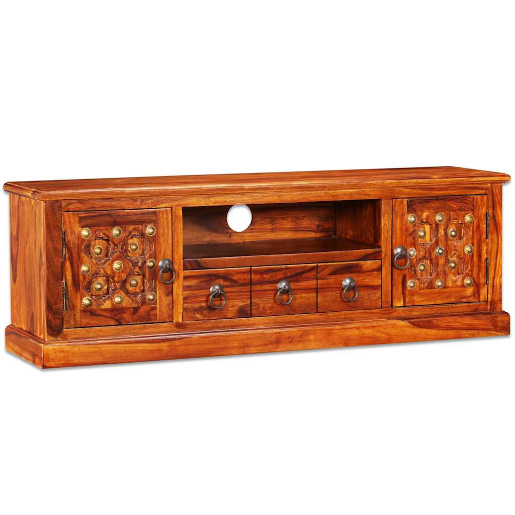 Mueble para TV madera maciza de acacia 120x30x40 cm