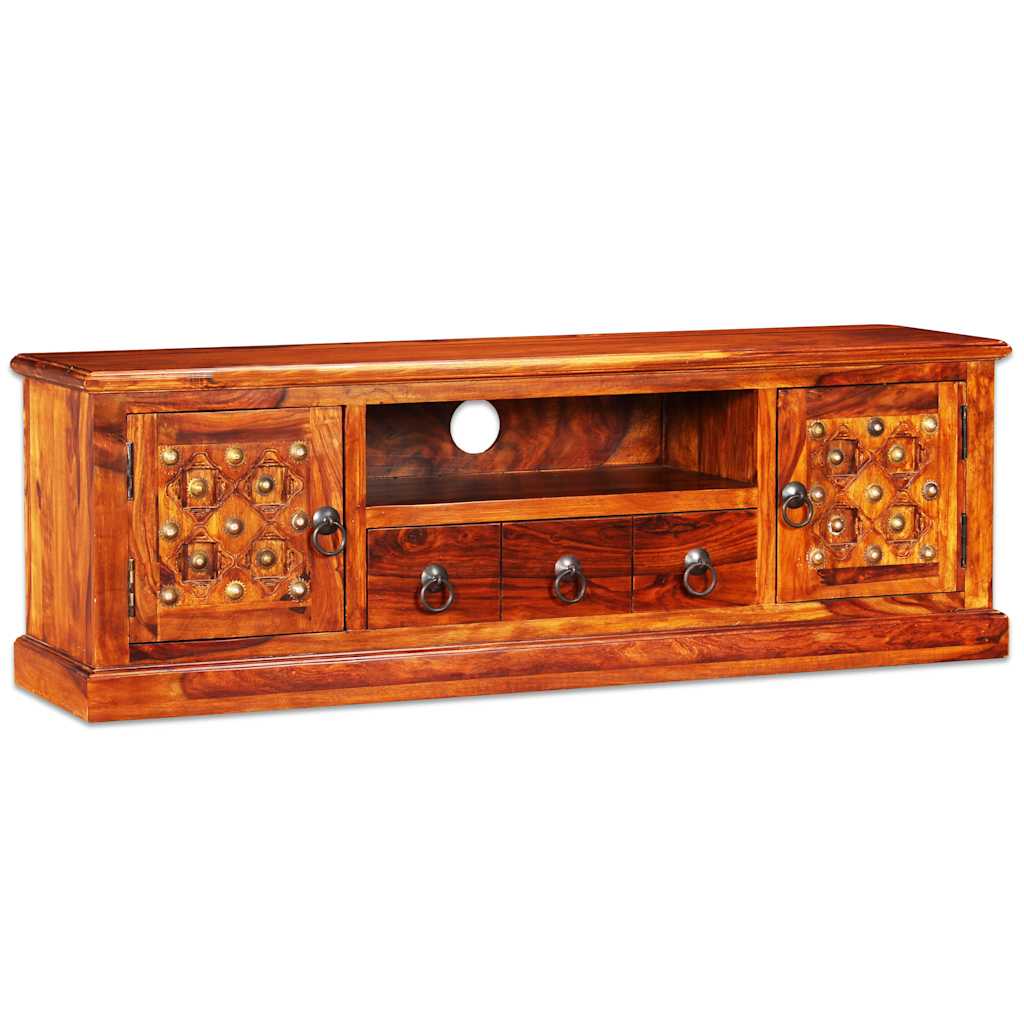 Mueble para TV madera maciza de acacia 120x30x40 cm