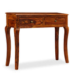 Mesa consola de madera maciza de acacia 90x32x76 cm