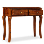 Mesa consola de madera maciza de acacia 90x32x76 cm