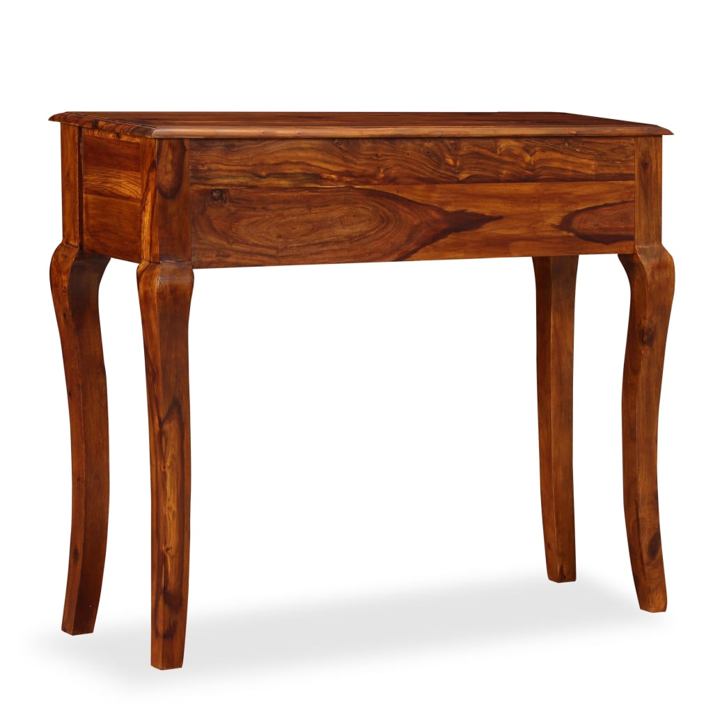 Mesa consola de madera maciza de acacia 90x32x76 cm