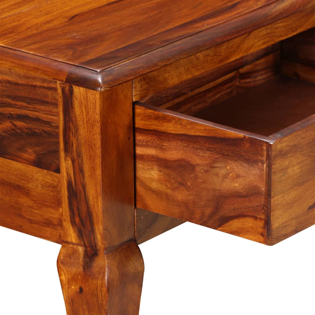 Mesa consola de madera maciza de acacia 90x32x76 cm