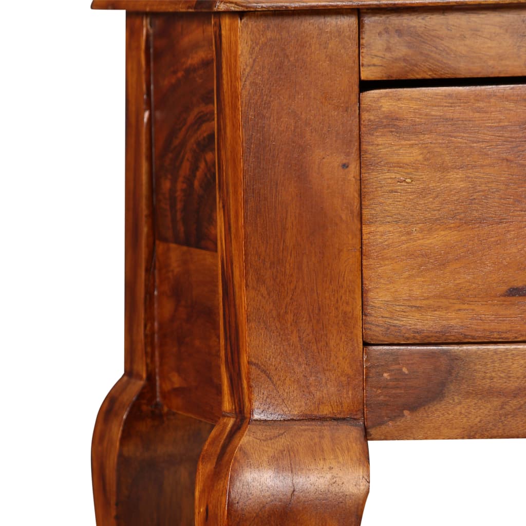 Mesa consola de madera maciza de acacia 90x32x76 cm