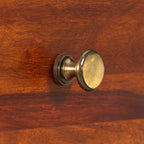Mesa consola de madera maciza de acacia 90x32x76 cm