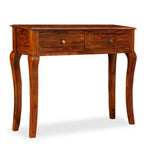 Mesa consola de madera maciza de acacia 90x32x76 cm
