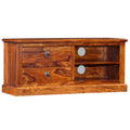 Mueble para TV de madera maciza de acacia 90x30x40 cm