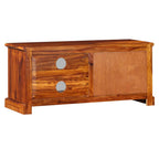Mueble para TV de madera maciza de acacia 90x30x40 cm