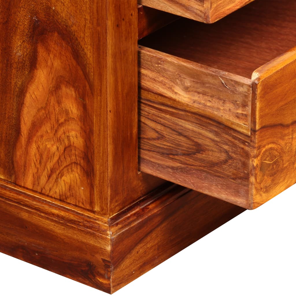 Mueble para TV de madera maciza de acacia 90x30x40 cm