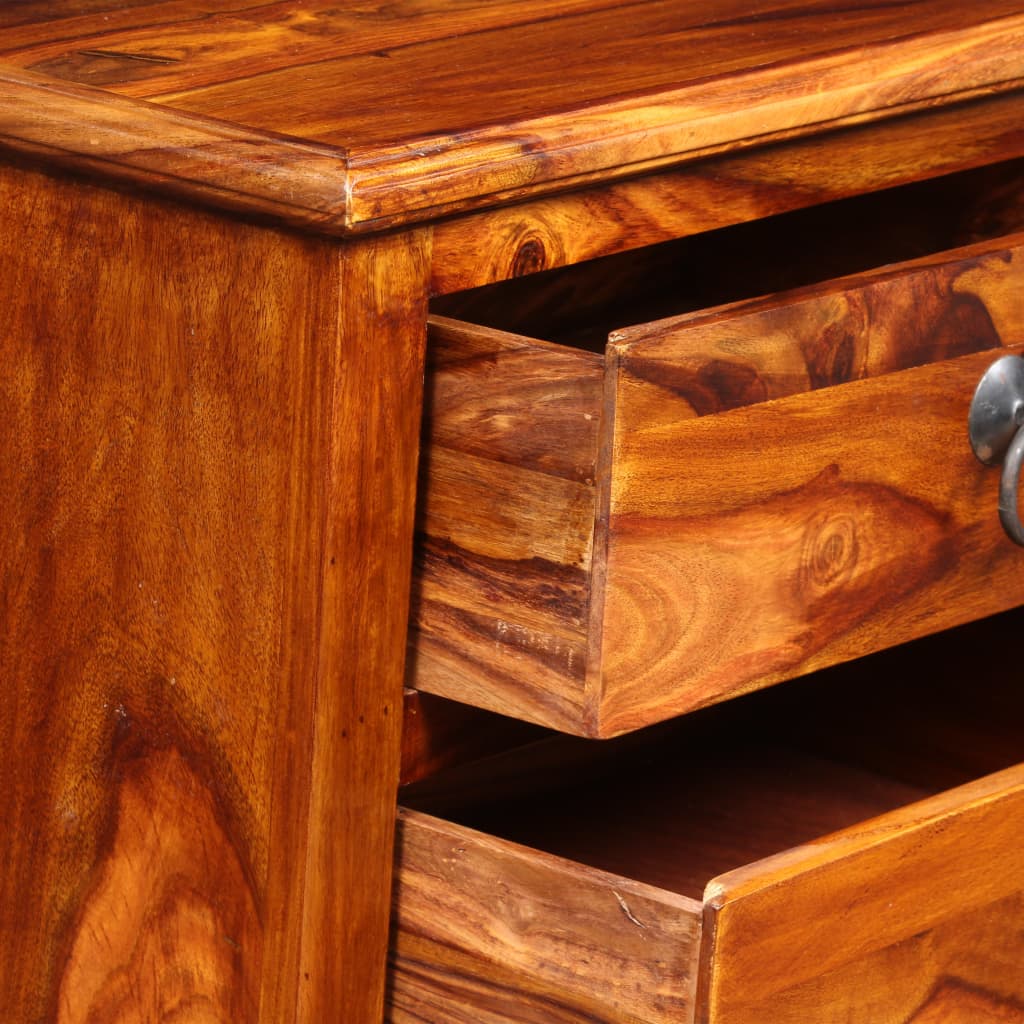 Mueble para TV de madera maciza de acacia 90x30x40 cm