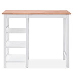 Conjunto de mesa alta de cocina 3 piezas MDF blanco
