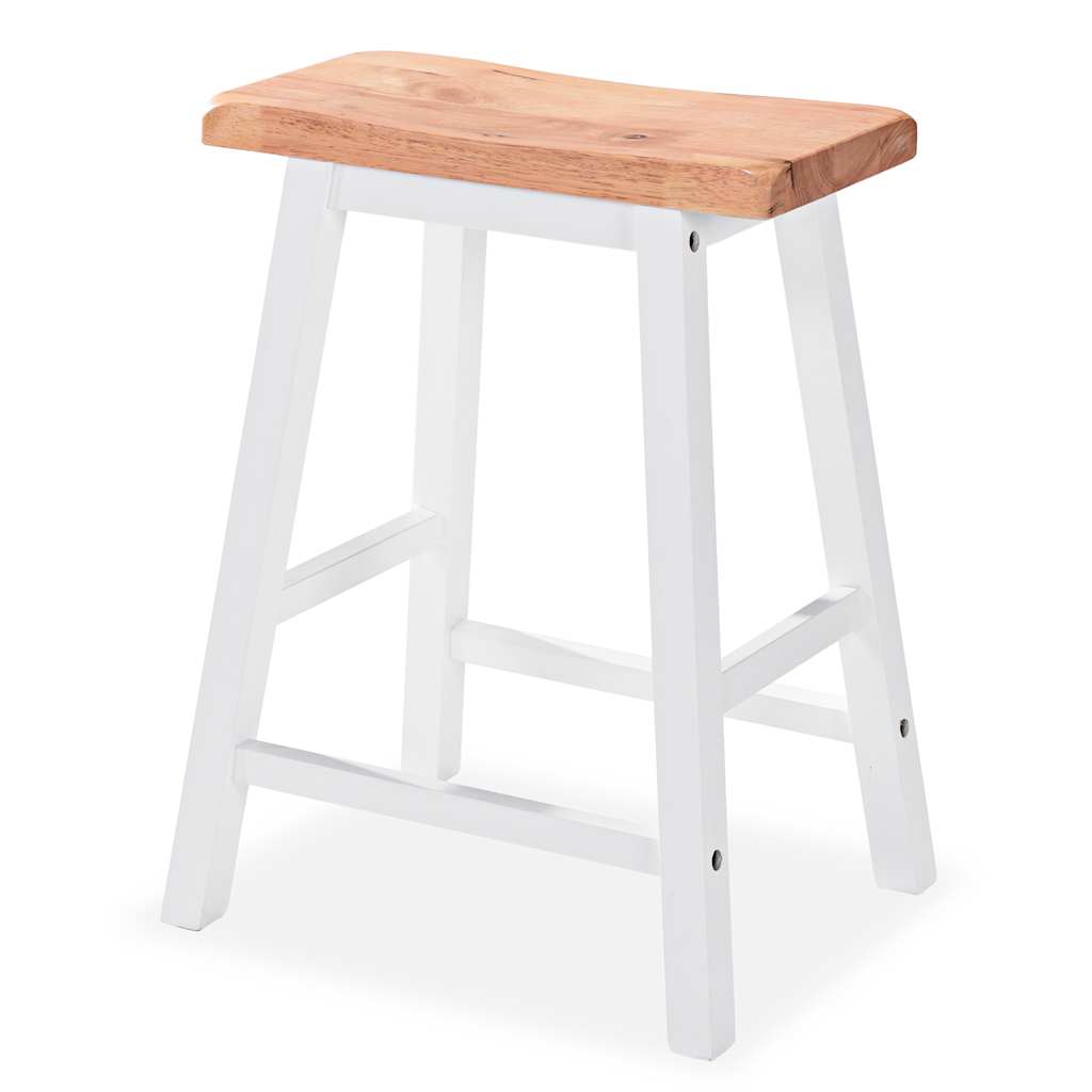Conjunto de mesa alta de cocina 3 piezas MDF blanco