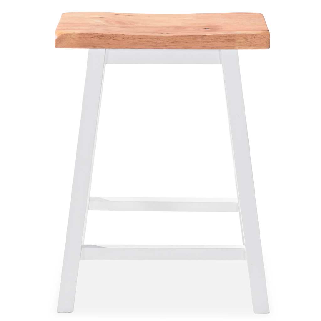 Conjunto de mesa alta de cocina 3 piezas MDF blanco