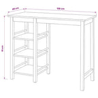 Conjunto de mesa alta de cocina 3 piezas MDF blanco