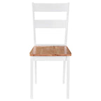 Sillas de comedor 2 unidades madera maciza de caucho blanco