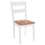 Sillas de comedor 2 unidades madera maciza de caucho blanco