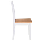 Sillas de comedor 2 unidades madera maciza de caucho blanco