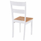 Sillas de comedor 2 unidades madera maciza de caucho blanco