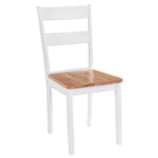 Sillas de comedor 4 unidades madera maciza de caucho blanco