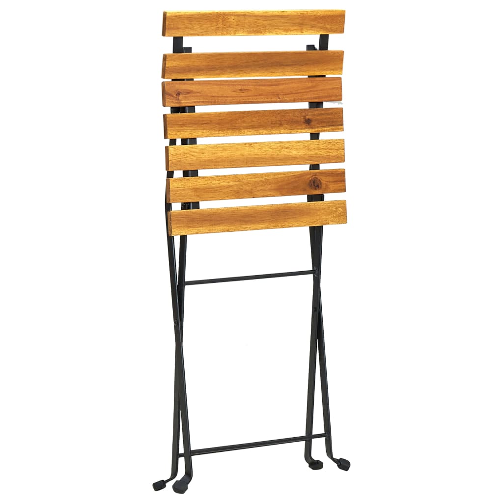 Sillas plegables de jardín 2 uds acero y madera acacia maciza