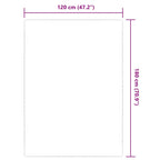 Alfombra de yute con reverso de latex color natural 120x180 cm