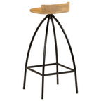 Taburetes de barra de cocina 2 unidades madera maciza de mango