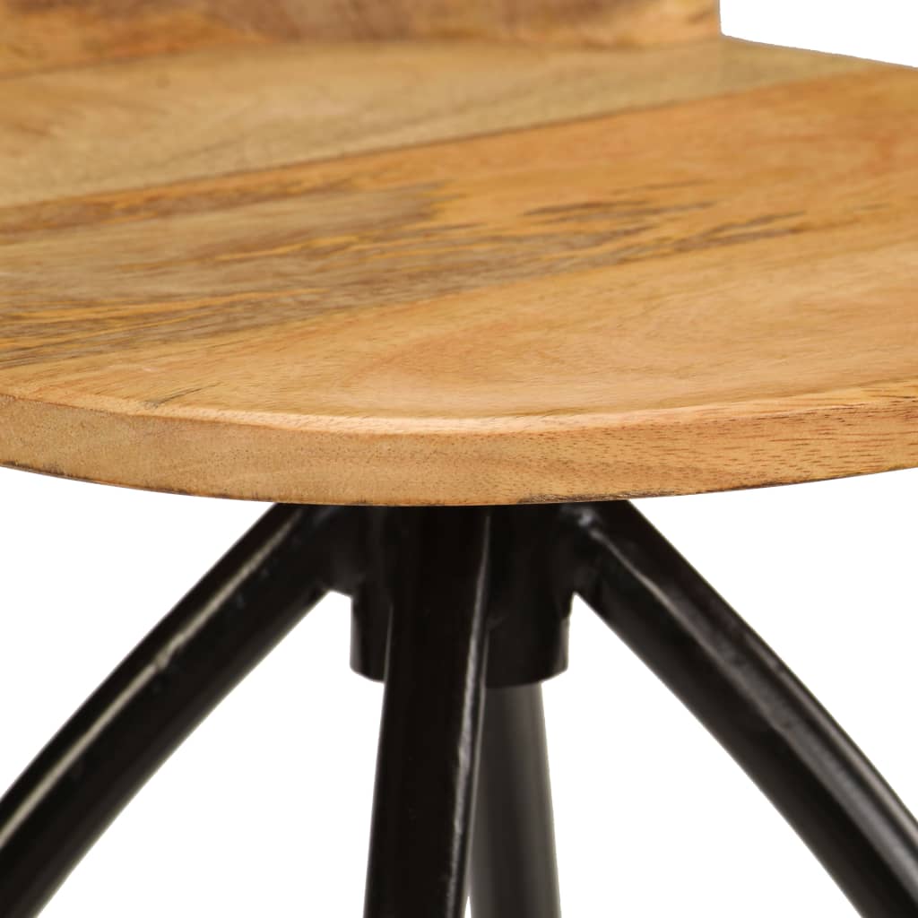 Taburetes de barra de cocina 2 unidades madera maciza de mango