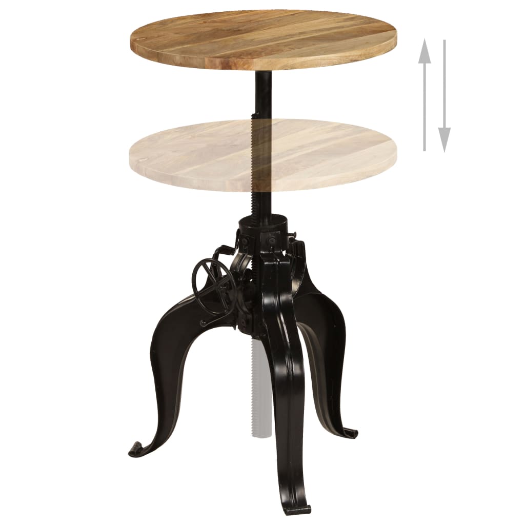 Mesa de bar madera maciza de mango 60x(76-110) cm