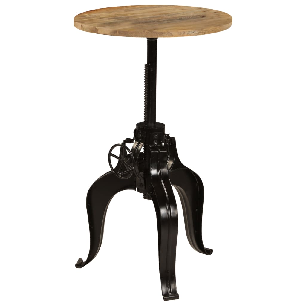 Mesa de bar madera maciza de mango 60x(76-110) cm