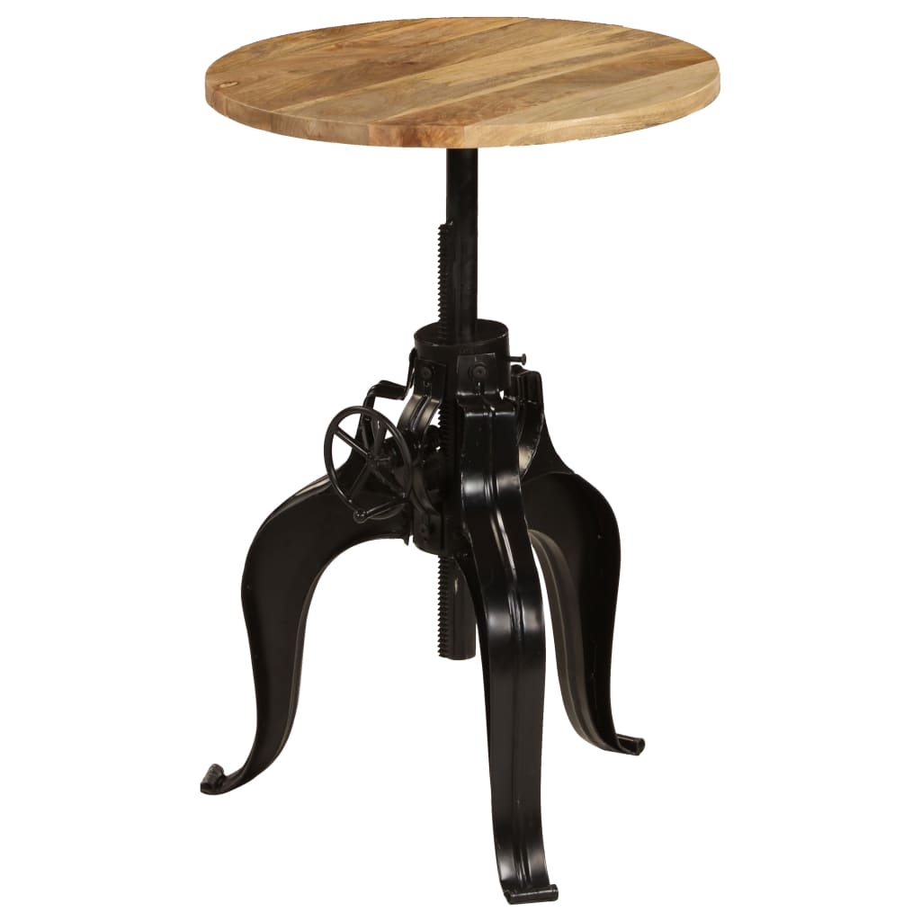 Mesa de bar madera maciza de mango 60x(76-110) cm