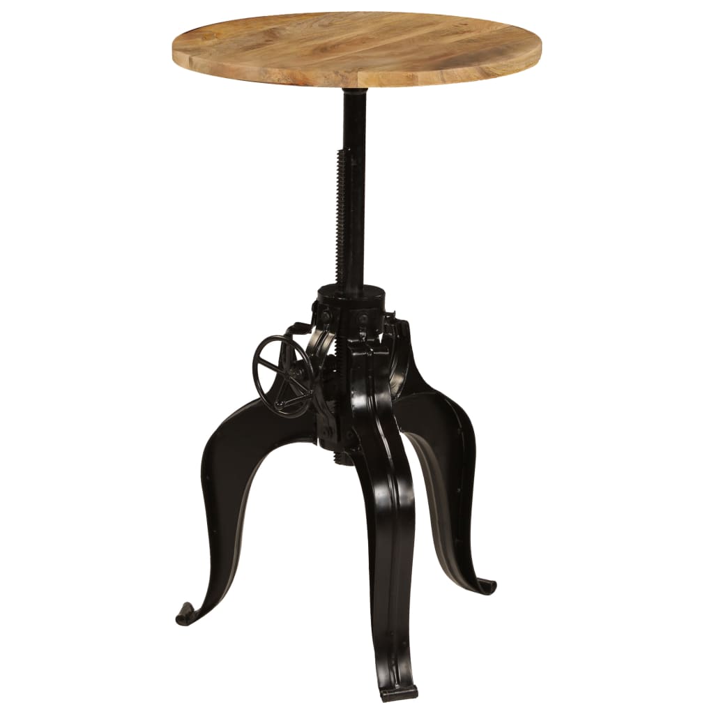 Mesa de bar madera maciza de mango 60x(76-110) cm