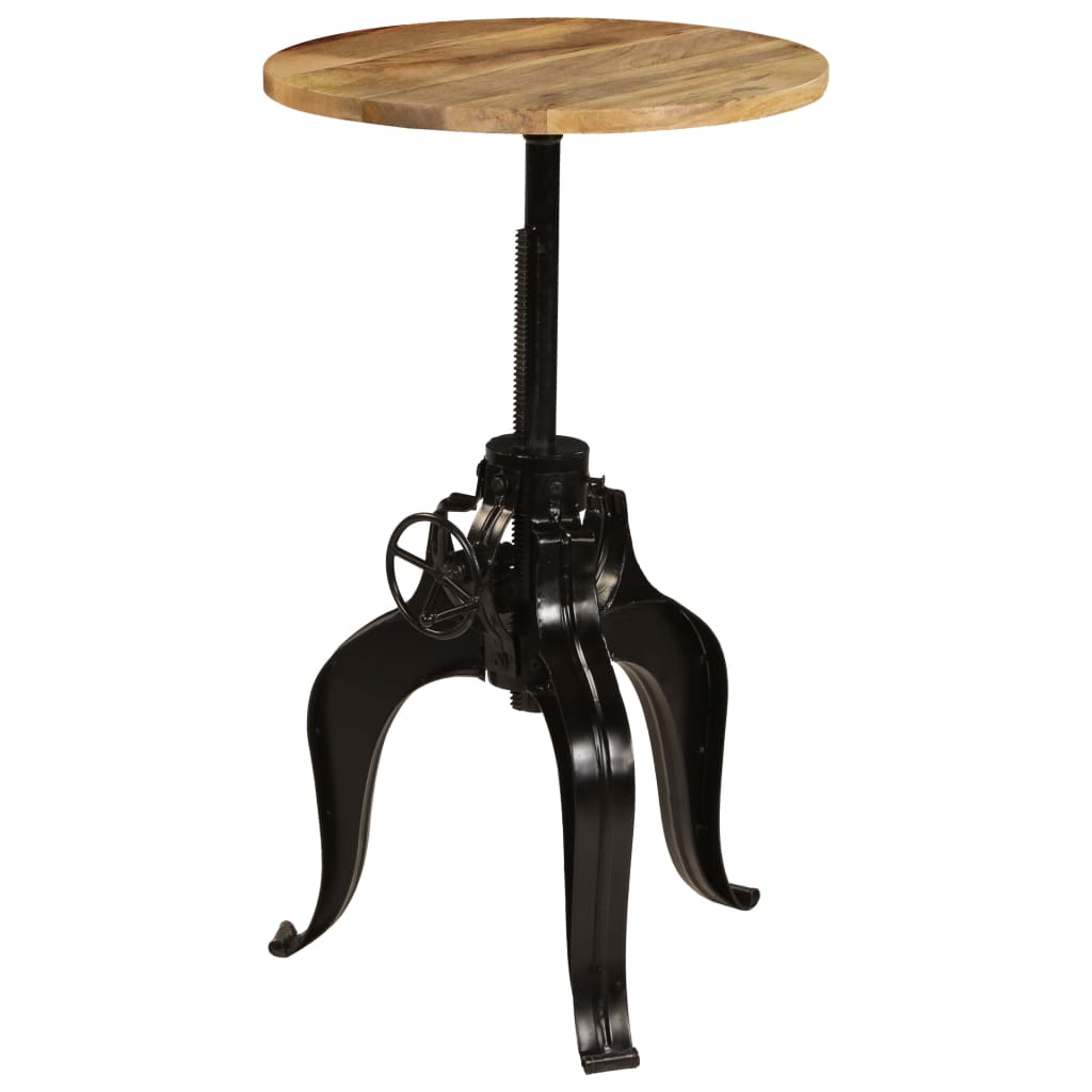 Mesa de bar madera maciza de mango 60x(76-110) cm