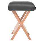 Taburete de masaje plegable 12 cm grosor y 2 cabezales negro