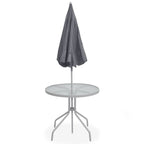 Juego de comedor de jardín 6 piezas acero y textilene gris