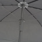 Juego de comedor de jardín 6 piezas acero y textilene gris