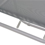 Juego de comedor de jardín 8 piezas acero y textilene gris
