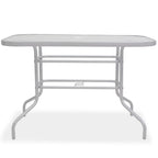 Juego de comedor de jardín 8 piezas acero y textilene gris