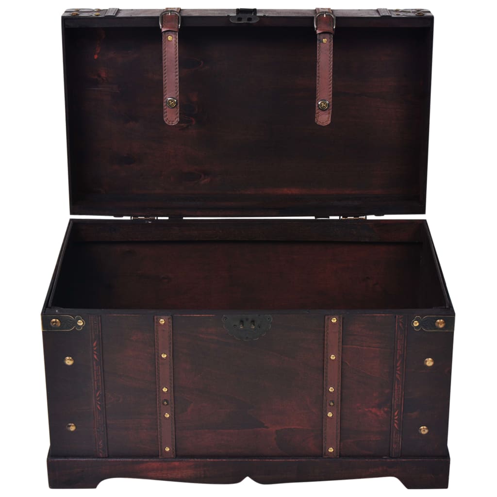 Baúl vintage de madera 66x38x40 cm
