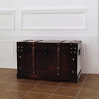 Baúl vintage de madera 66x38x40 cm