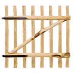 Puerta para valla 100x100 madera de avellano impregnada