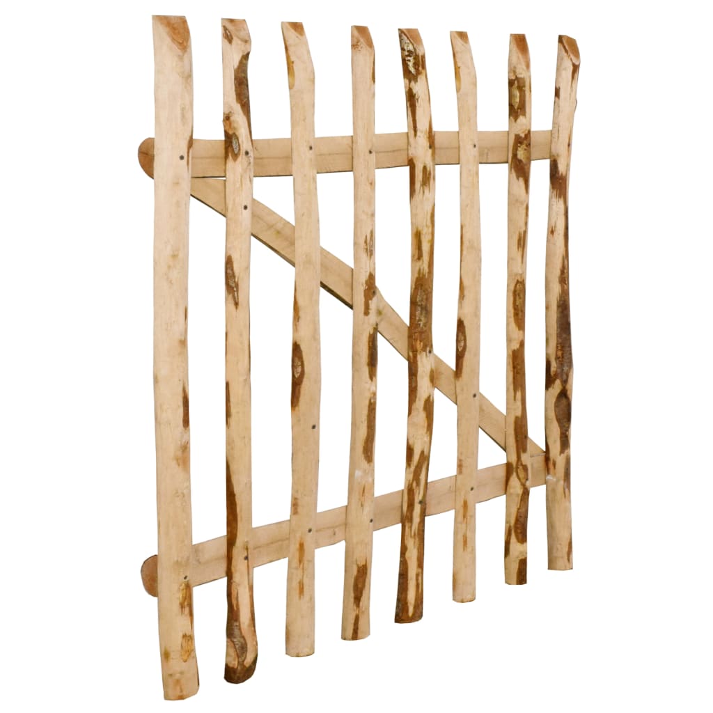 Puerta para valla 100x100 madera de avellano impregnada