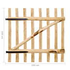 Puerta para valla 100x100 madera de avellano impregnada