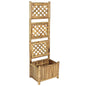 Floreira de jardim com treliça de bambu 40 cm