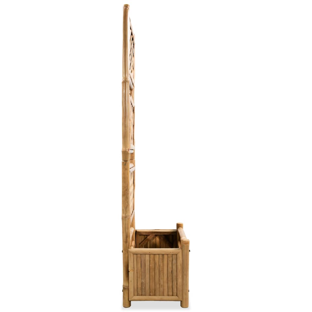 Jardinera de jardín con enrejado bambú 40 cm