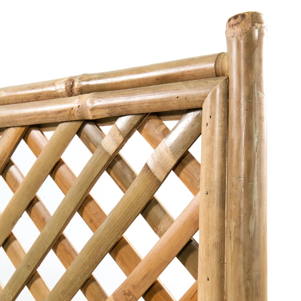 Jardinera de jardín con enrejado bambú 40 cm