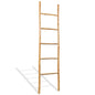 Escadote para toalhas com 5 degraus de bambu 150 cm
