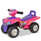 Quad ATV correpasillos infantil con sonidos y luces rosa morado