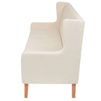 Sofá de 3 plazas de tela color blanco crema
