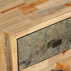 Escritorio de teca maciza reciclada 110x50x76 cm