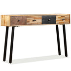 Mesa consola de teca maciza reciclada 120x30x76 cm